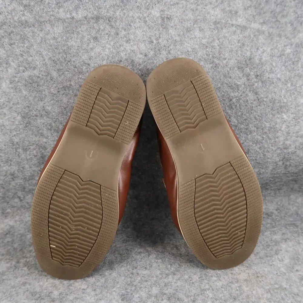 Sonoma Shoes Kids 1 Boys Dress Oxford Derby Lace Up Brown Sneaker Memory Foam